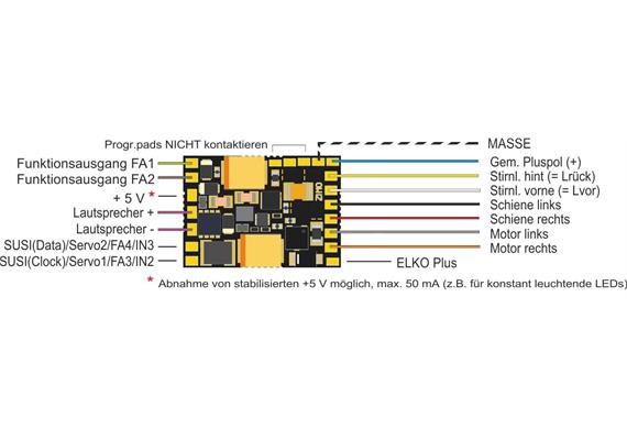 ZIMO MS500 Subminiatur-Sounddecoder, 0,7 A, 4 Fu-Ausgänge, 2 Logikpegel, 12 Litzen | Bild 2