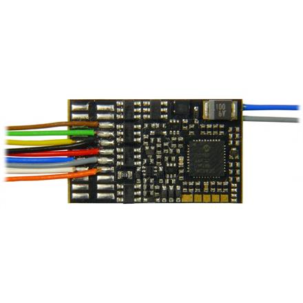 ZIMO MX635 HO-Decoder mit Energiesp.-Ansch.(16V), 1,8 A, 10 Fu-Ausgänge, an 11 Litzen