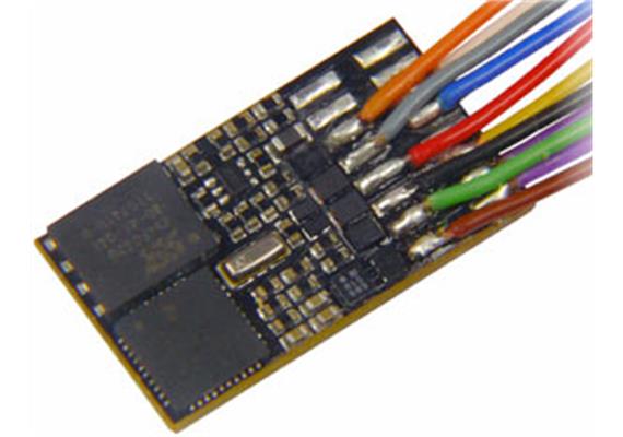 Zimo MX648 Subminiatur-Sound-Decoder, 0,9A, an 11 Litzen, 6 Funktionsausgänge