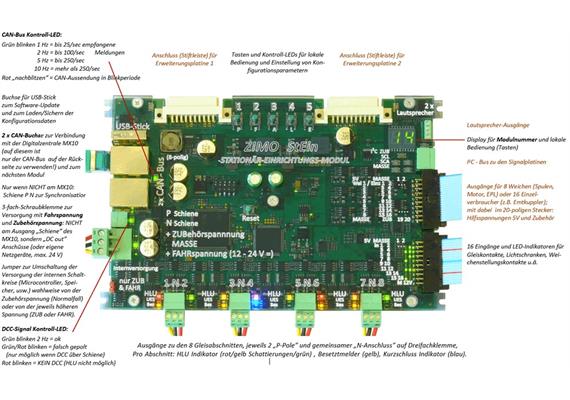 ZIMO Stein88V Stationär-Einrichtungs-Modul "StEin" in Vollausstattung