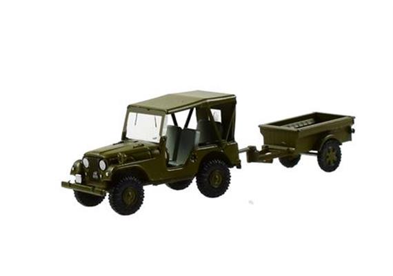 ACE Arwico Collection Edition 005102 Armee-Jeep Willys M38A1 mit Anhänger HO | Bild 3