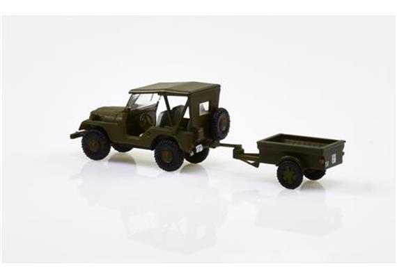 ACE Arwico Collection Edition 005102 Armee-Jeep Willys M38A1 mit Anhänger HO | Bild 6