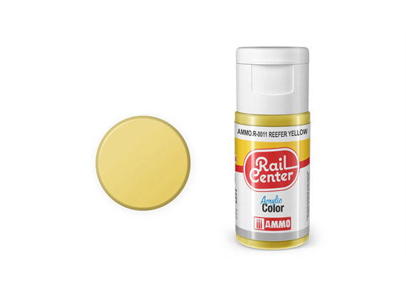 AMMO R-0011 Rail Center Reefer-Gelb, matt, Acrylfarbe, 20 ml