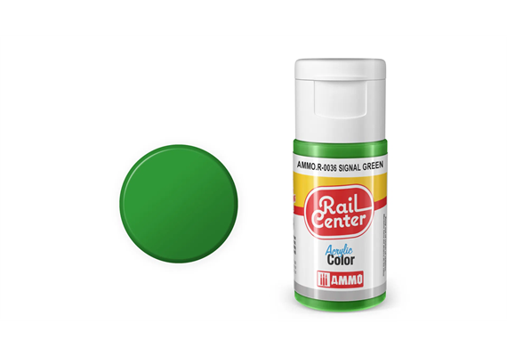 AMMO R-0036 Rail Center Signalgrün, matt, Acrylfarbe, 20 ml