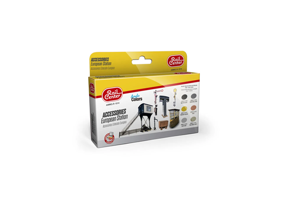 AMMO R-1014 Rail Center Ausstattung Europäischer Bahnhof, Farb-Set