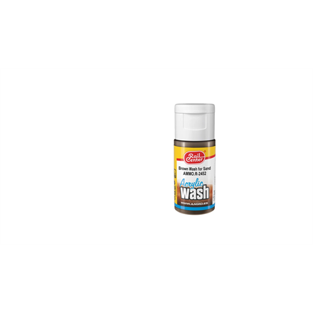AMMO R-2452 Braun für Sand, Acryl Wash, Inhalt 15ml - H0, TT, N, Z, 0, 1, G, H0m, H0e
