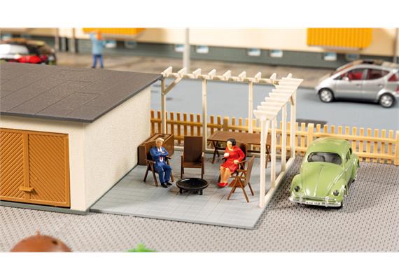 Auhagen 11484 Garagen mit Zubehör - H0 (1:87) | Bild 2