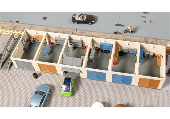Auhagen 11484 Garagen mit Zubehör - H0 (1:87) | Bild 3