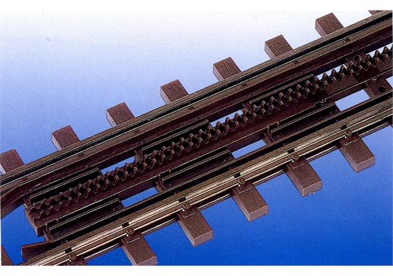 Bemo 4245 027 Ein- und Ausfahrt Zahnstangengleis, Länge 1000 mm, Bausatz - H0m (1:87)