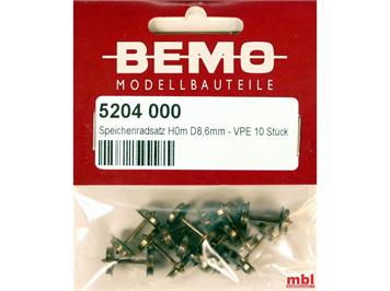 Bemo 5204 000 Speichenradsatz d=8,6mm, Inhalt 10 Stück - H0m (1:87)