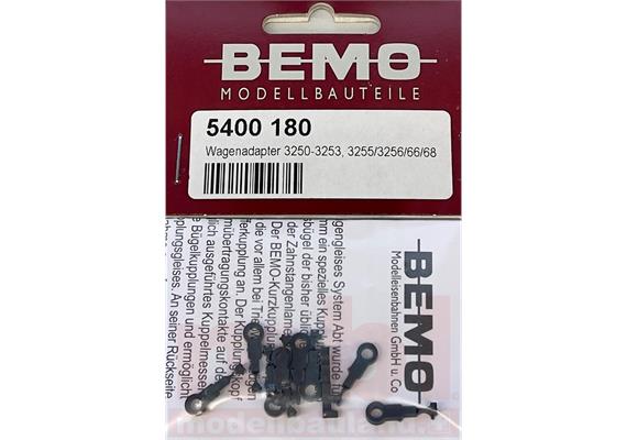 Bemo 5400 180 Kurzkupplung Wagenadapter, L=12mm (Code I), 10 Stk. - H0m (1:87)