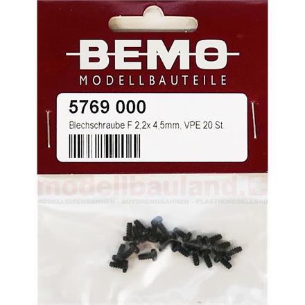Bemo 5769 000 Blechschraube F 2,2x 4,5 mm, 20 Stück - H0m (1:87)