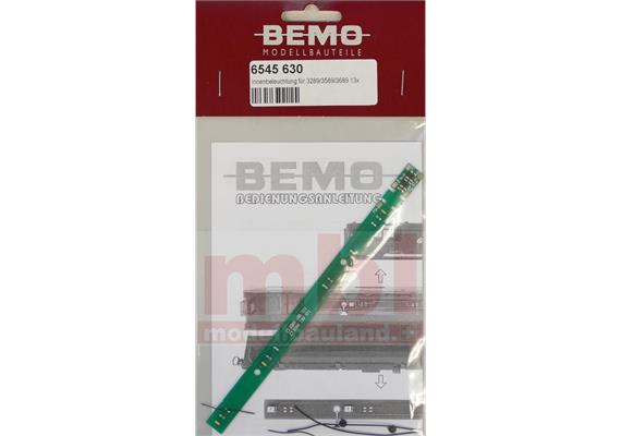 Bemo 6545630 LED Innenbeleuchtung für 3289/3589/3689 13x - H0m (1:87)