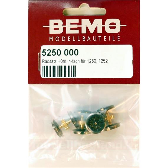 Bemo 5250 000 Radsatz mit Zahnrad für komplette Lok Ge 4/4I (= 4 Stück), H0m (1:87)