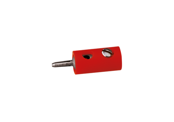 Brawa 3052 Stecker rund 2,5 mm rot, 10 Stück