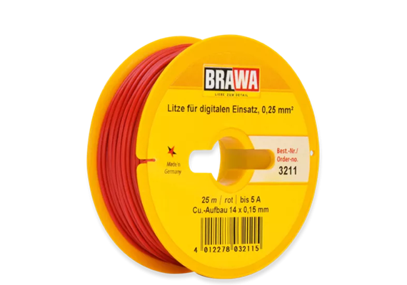 Brawa 3211 Litze für digitalen Einsatz, 0,25 mm², rot
