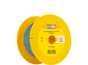 Brawa 32392 Flachbandkabel 3-fach blau, blau, gelb, 25 Meter, 0.14 mm²
