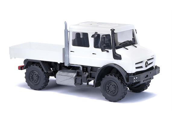 Busch 51081 Mercedes-Benz Unimog U 5023 / Doppelkabine, weiss "Formneuheit" - H0 (1:87)