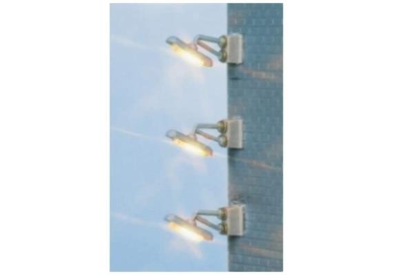 Busch 5521 Freileitungssystem Neon-Leuchten, 3 Stück - H0 (1:87) | Bild 1