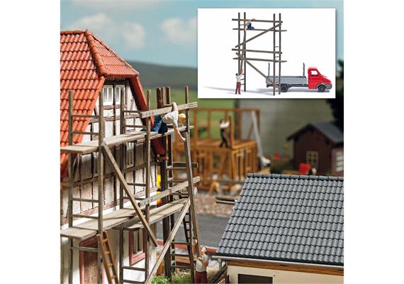 Busch 7901 Action Set: Gerüstbau mit Iveco Transporte, H0