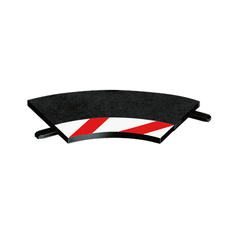 Carrera 20020551 Innenrandstreifen für Kurve 1/60° 3 Stück, Endstücke 2 Stück