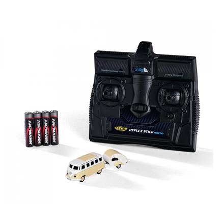 Carson 500504164 VW T1 Samba Bus mit Wohnwagen 2.4GHz 100% - H0 (1:87)