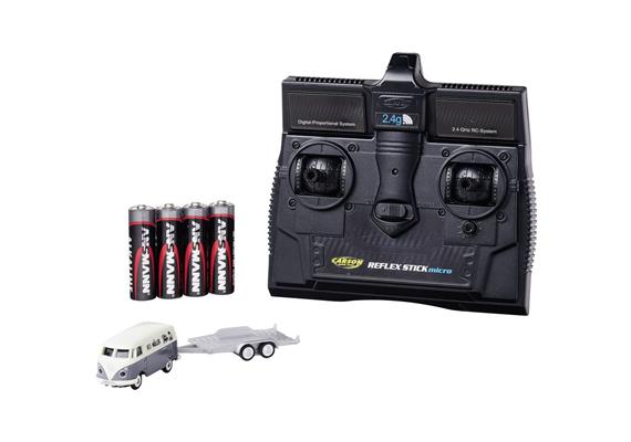 Carson 500504166 VW T1 Bus Kastenwagen inklusive Autoanhänger 100% - H0 (1:87) | Bild 1