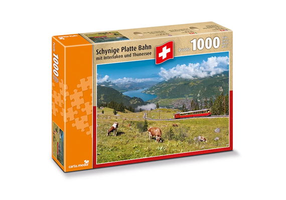 Carta.Media 7269 Puzzle Schynige Platte Bahn, mit 1000 Teilen im Format 70 x 50cm