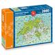 Carta.Media 7403 Puzzle Erlebnisland Schweiz, 2'000 Teile