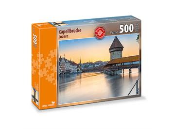 Carta.Media 7783 Puzzle Kapellbrücke Luzern, 500 teilig