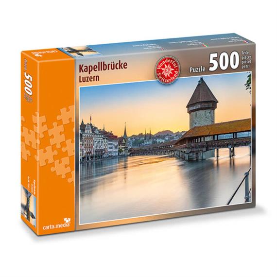 Carta.Media 7783 Puzzle Kapellbrücke Luzern, 500 teilig