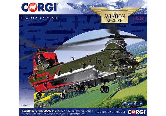 CORGI AA34215 Boeing Chinook HC.4 ZA712, RAF, 100 Years - Massstab 1:72 | Bild 2