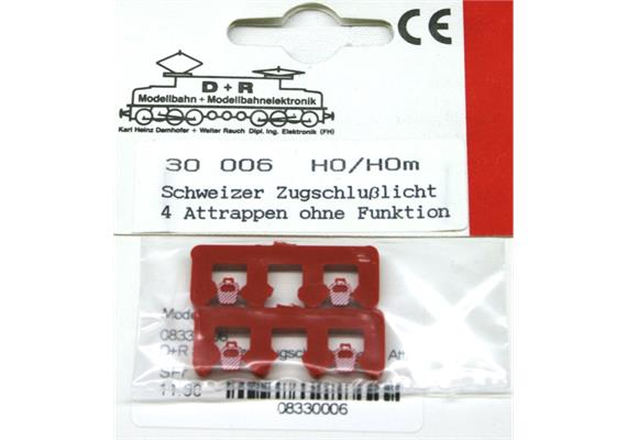 D+R 30006 Schweizer Zugschlussleuchte Attrappen (4 Stk.)