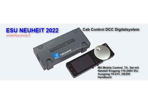 ESU 50311 Cab Control DCC Digitalsystem, mit Mobile Control, 7A, Set mit Netzteil | Bild 1
