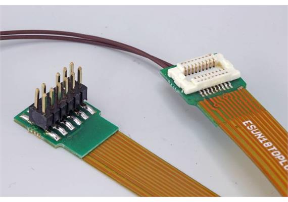 ESU 51997 Adapterplatine, 18-pol Next-18 Buchse auf PluX12, Flex, 88mm, mit Schrumpfschl. | Bild 3