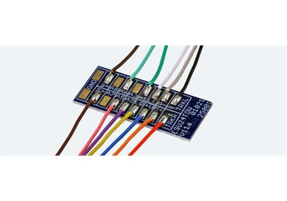 ESU 53953 Adapterplatine, 24-pol E24 Buchse auf offene Litzen, 88mm