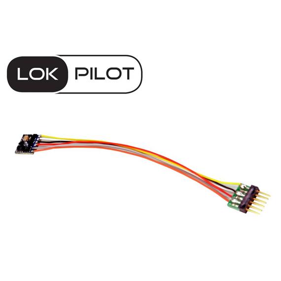 ESU 59826 LokPilot 5 micro DCC, 6-pin NEM651 an Litzen - Spurweite N, TT