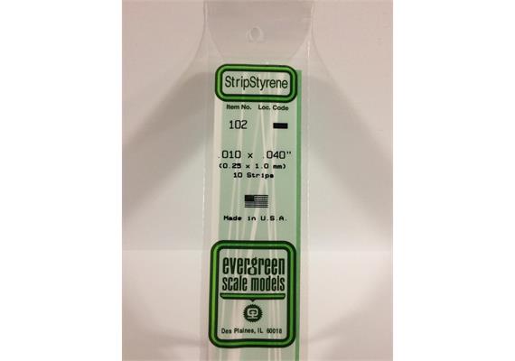 Evergreen 102 Vierkantprofile, 350x0,25x1,00mm, 10 Stück | Bild 2