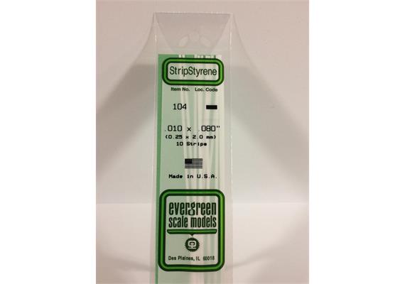 Evergreen 104 Vierkantprofile, 350x0,25x2,00mm, 10 Stück | Bild 2