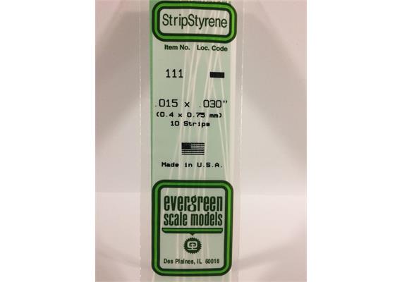 Evergreen 111 Vierkantprofile, 350x0,38x0,75mm, 10 Stück | Bild 2