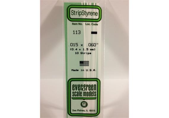 Evergreen 113 Vierkantprofile, 350x0,38x1,50mm, 10 Stück | Bild 2