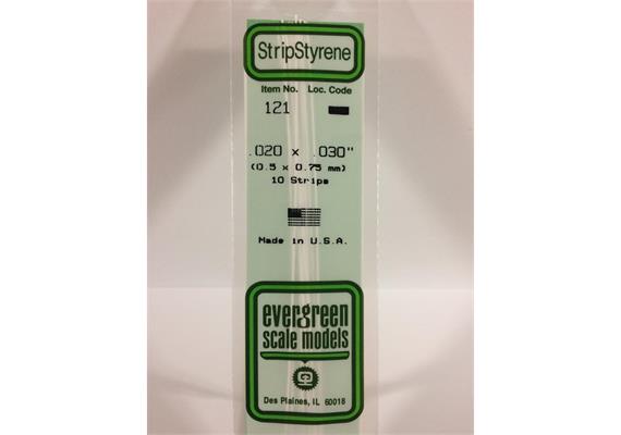 Evergreen 121 Vierkantprofile, 350x0,50x0,75mm, 10 Stück | Bild 2