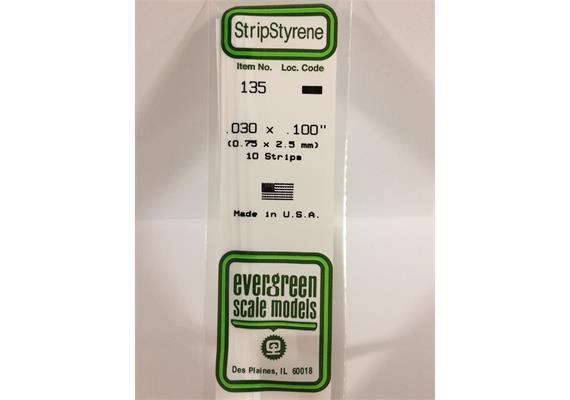 Evergreen 135 Vierkantprofile, 350x0,75x2,50mm, 10 Stück | Bild 2