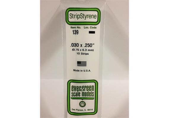 Evergreen 139 Vierkantprofile, 350x0,75x6,30mm, 10 Stück | Bild 2