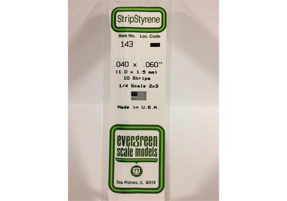 Evergreen 143 Vierkantprofile, 350 x 1,00 x 1,50 mm, 10 Stück | Bild 2