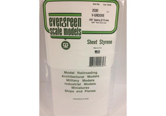 Evergreen 2030 Strukturplatte, 0,5x150x300 mm. Raster 0,75 mm, 1 Stück | Bild 2