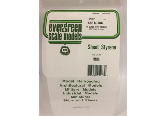 Evergreen 2037 Strukturplatte, 0,5x150x300 mm. Spur H0-Maßstab, 1 Stück | Bild 2