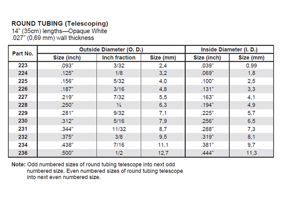 Evergreen 232 Rundröhre, 35 cm lang, Durchm.9,5 mm - 3/8, 2 Stück | Bild 3
