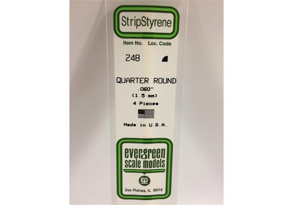 Evergreen 248 Viertelrundstange, 35 cm lang,Durchm. 1,50 mm, 4 Stück | Bild 2