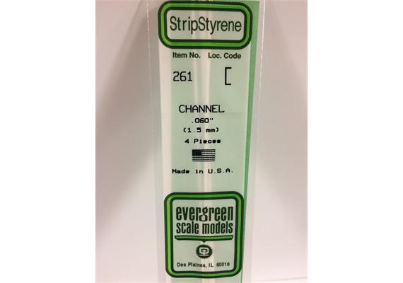 Evergreen 261 U-Profil, 350x1,5x0,94 mm, 4 Stück | Bild 2